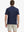 Back half-body view of Modern Texture Stylish Polo in NAVY worn by model.