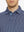 Model front view from nose to chest in NAVY Elegant Performance Jacquard Polo
