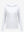 3D front view of women's lightweight hoodies pullover in white, showing clean and sporty look.