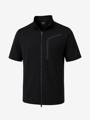 3d digital rendering of the apparel, lightweight upf50+ short sleeve golf vests jacket in black