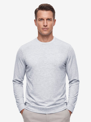 Micro-Fleece Lining Lightweight Heather Sweatshirt