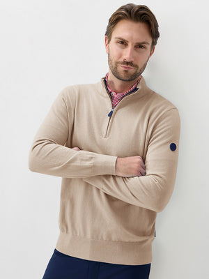 Wool Blend 1/4 Zip Sweater Pullover