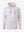 Front 3D view of youth full print hoodies pullover showing detailed fabric and fit, white pizza.