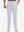 Front lower body shot of model wearing white breathable casual slacks with 4 pockets