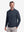 Solid Cotton Blend Collared Long Sleeve Polo