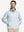 Front view of model with both hands in side pockets, wearing Golf Fleece Winter Jacket in Glacier Grey.