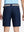 Back waist to knee view of navy water resistant golf 9 inch shorts, flexible performance fit.