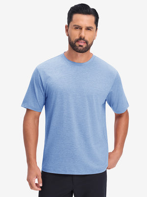 Moisture Wicking Heather Round Neck Athletic T-Shirts