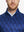 Heather Pinstripe Brushed Dry Fit Quarter Zip Pullover in marina blue geo, front chest detail showing brushed fabric and pinstripe texture