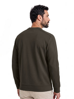 Crewneck Sweatshirt with Zip Pockets