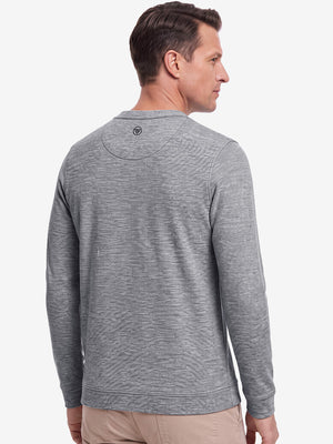 Micro-Fleece Lining Lightweight Heather Sweatshirt