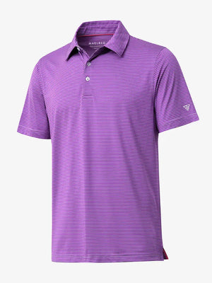 Performance Cooling Polo – 3D product view in Lilac Stripe for kids