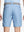 Back waist to knee view of light blue water resistant golf 9 inch shorts, flexible performance fit.