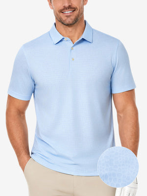 Nylon Blend Casual Jacquard Polo Shirts