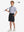 Full front: model in black boys lightweight dry fit flat front golf shorts holding golf club.