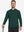 Model holding a golf club, dressed in the Brick Heather Athletic Golf Hoodie with a sleek fit.
