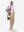 Front full body shot of model wearing light khaki breathable casual slacks with 4 pockets