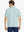 Back half-body view of model wearing EMERALD Elegant Performance Jacquard Polo