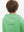 Back upper view of youth long sleeve hoodied with kangaroo pocket in light green, showing fit and shoulders.