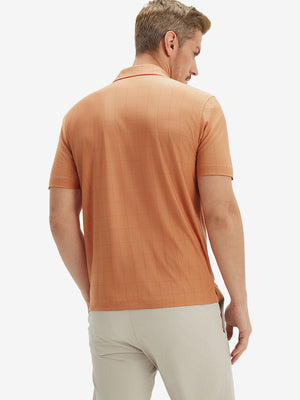 Performance Reflective Checked Collar Golf Shirt