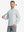 Model holding a golf club while wearing the Light Grey Heather Long Sleeve Mock Turtleneck Shirt.
