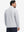 Ultra-Soft Brushed Fleece Lining Quarter Zip Sweatshirt in misty grey, back upper body view