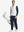 Model wearing Lightweight Water Resistant Puffer Vest in white, holding golf club
