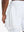 Side view showing towel loop detail on WHITE 2 in 1 Running Sports Shorts with Liner