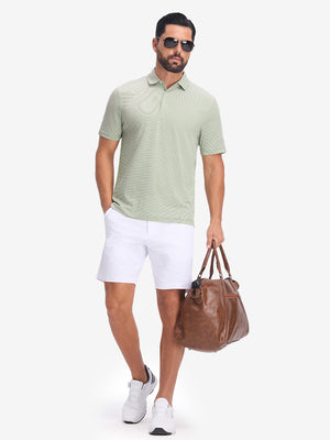 Polos de golf a rayas, cómodos y transpirables