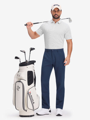 Polos de golf a rayas, cómodos y transpirables