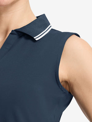 Women's Collared V Neck Quick Dry Tank Tops