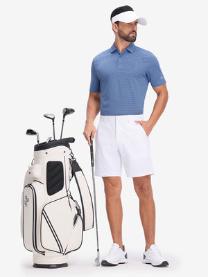 Polos de golf a rayas, cómodos y transpirables
