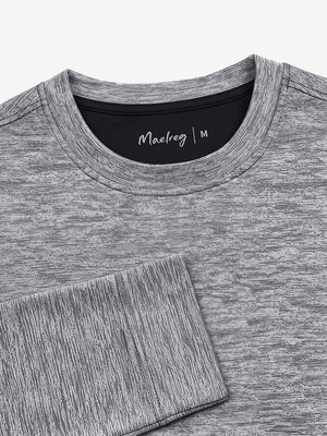 Micro-Fleece Lining Lightweight Heather Sweatshirt