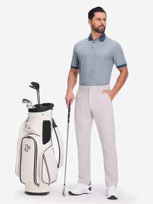 Moisture Wicking Jacquard Golf Shirts