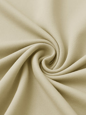 Close-up of fabric on stylish chest print snap polo, showing texture and finish in dark khaki.