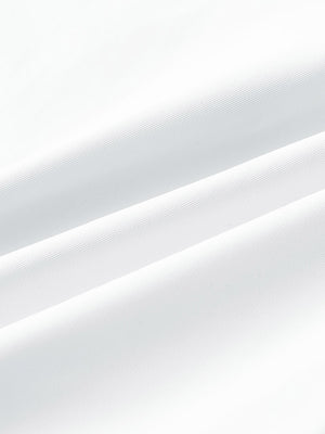 Close-up of fabric on water resistant everyday pants, showing texture and finish in white