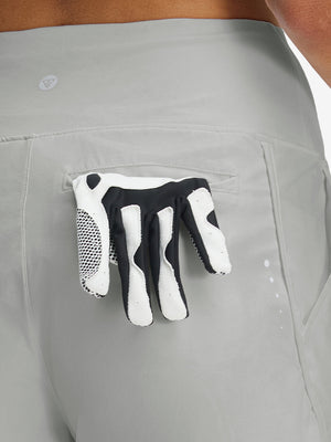 Pantalones cortos de secado rápido 2 en 1 de talle alto para mujer con 7 bolsillos