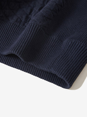 100% Cotton Knit Crew Neck Sweater