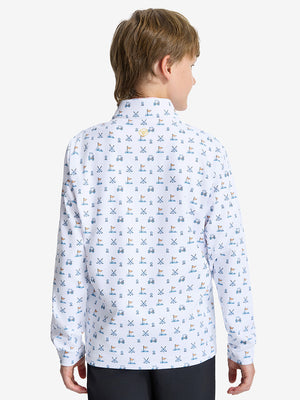 Youth Print Midlayer Q-Zip Pullover Sweatshirts
