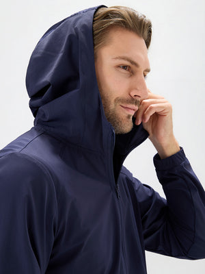 Nylon Blend Water Resistant Windbreaker Jacket