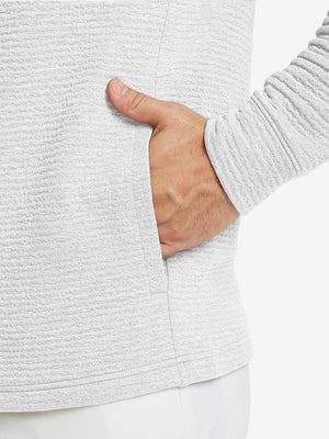 Texture Heather Cozy Hoodies Pullover