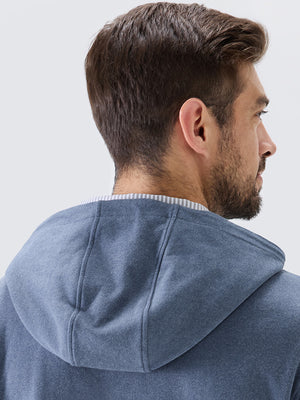 Stretch Ultra-Comfy Heather Brushed Rib Knit Hoodie