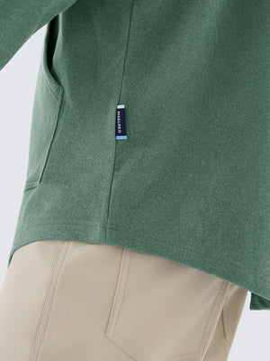 Stretch Ultra-Comfy Heather Brushed Rib Knit Hoodie
