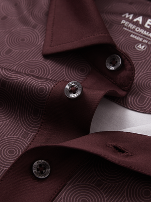 Stylish Full Print Contrast Collared Golf Polo Shirts