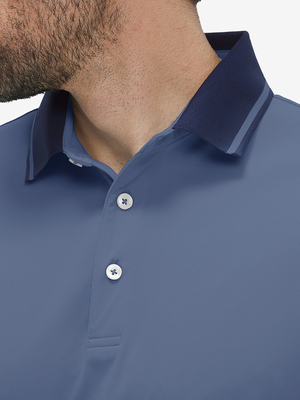 Dry Fit Short Sleeve Rib Collar & Cuff Polo Shirt