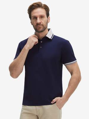 Dry Fit Short Sleeve Rib Collar & Cuff Polo Shirt