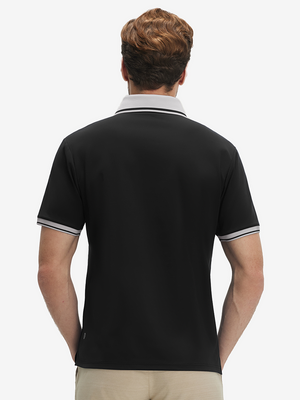 Dry Fit Short Sleeve Rib Collar & Cuff Polo Shirt