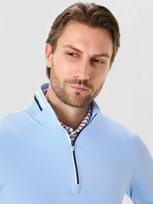 4-Way Stretch Ribbed 1/4 Zip Sweatshirt