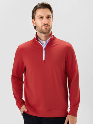 4-Way Stretch Ribbed 1/4 Zip Sweatshirt