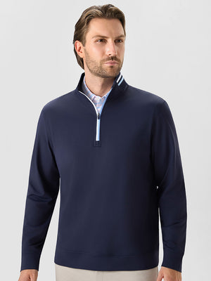4-Way Stretch Ribbed 1/4 Zip Sweatshirt